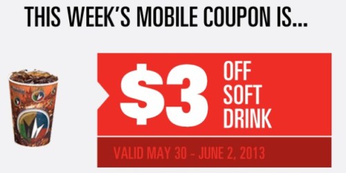 $3 Off Soft Drink at Regal Cinemas (Mobile Offer) + $2 Off Drink with Purchase at Cinemark