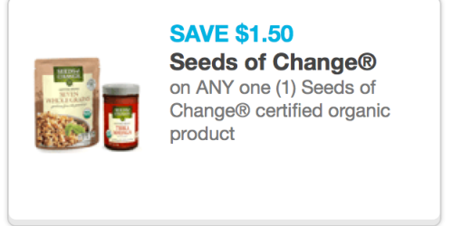 High Value $1.50/1 Seeds of Change Coupon (Reset!) = Organic Rice Only $1.49 at Target