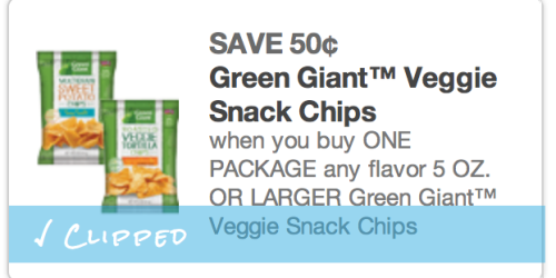New $0.50/1 Green Giant Veggie Snack Chips Coupon = Only $1.48 at Walmart