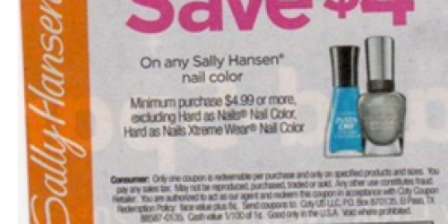 High Value $4/1 Sally Hansen Nail Polish Coupon in 5/5 RP = Great Deals at the Drugstores