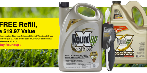 Lowes.com: Buy Roundup Extended Control Weed & Grass Killer = FREE Refill ($19.97 Value!)