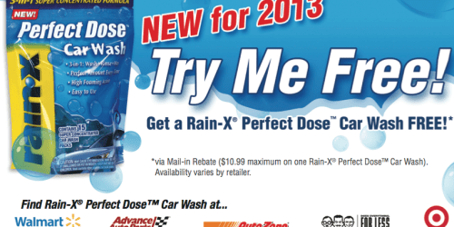 FREE Rain-X Perfect Dose Car Wash Through May 10th (After Mail-In Rebate)