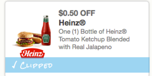 Rare $0.50/1 Heinz Tomato Ketchup Blended with Real Jalapeno Coupon
