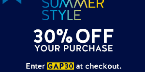 GAP.com: 30% Off Entire Purchase (Valid 5/13 & 5/14 Only) = Great Deals on Summer Clothing