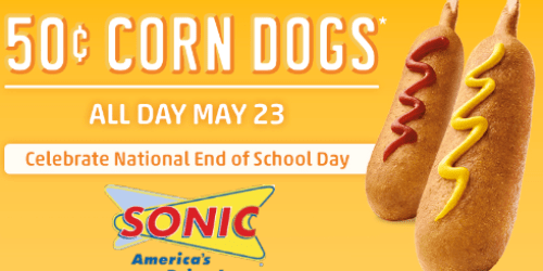 Sonic Drive-In: 50¢ Corn Dogs on May 23rd