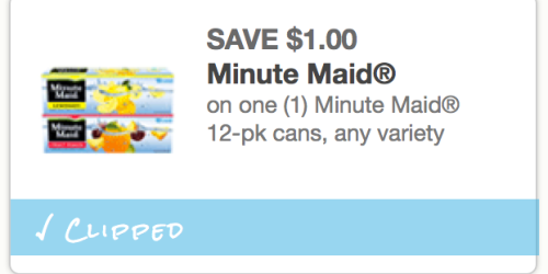 Rare $1/1 Minute Maid 12 Pack Cans Coupon (+ Great Deal at Safeway Stores Starting 5/24)