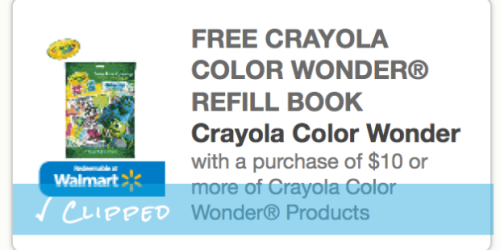 FREE Color Wonder Refill Book with a $10 Purchase of Crayola Color Wonder Products Coupon