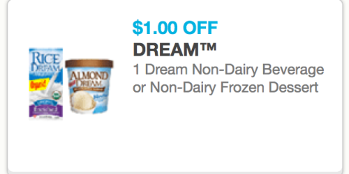 New $1/1 DREAM Non-Dairy Beverage or Frozen Dessert Coupon = Only $0.88 at Walmart