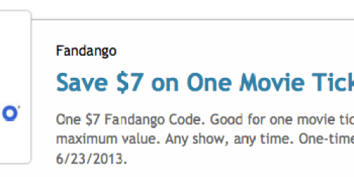 *HOT* $7 Off Any Fandango Ticket (1st 7,500!)