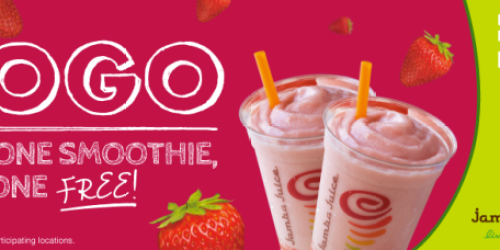 Jamba Juice: Buy 1 Get 1 FREE Smoothies (Select Locations Only – Valid Through June 2nd)