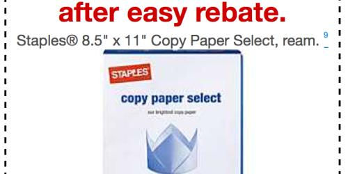Staples: FREE Staples Copy Paper (After Easy Rebate) + More