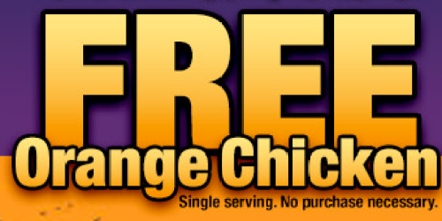 Panda Express: FREE Single Serving of Orange Chicken – Tonight Only Starting at 9PM