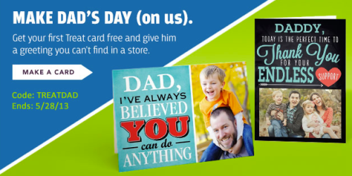 Treat.com: FREE Father’s Day Greeting Card Through Tomorrow Only (New Customers Only)