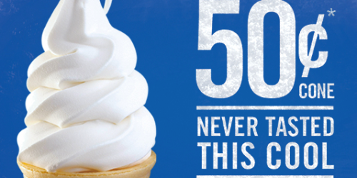 Burger King: 50¢ Ice Cream Cones or Cups (Through August 5th)