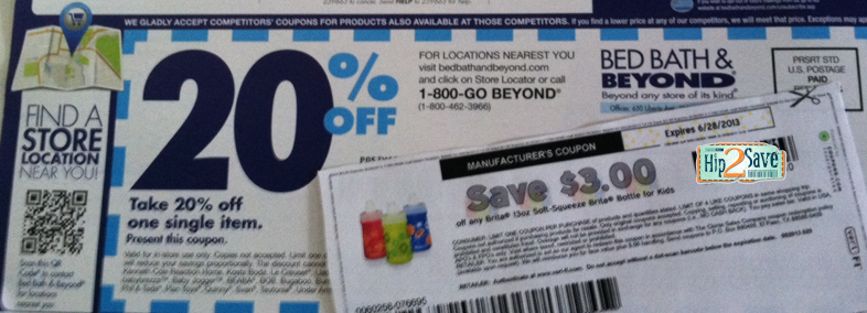 Bed, Bath &amp; Beyond: Brita Bottle for Kids as Low as 99¢ (Print Your ...