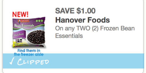 New & Rare $1/2 Hanover Foods Frozen Bean Essentials Coupon = Only $0.78 Each at Walmart