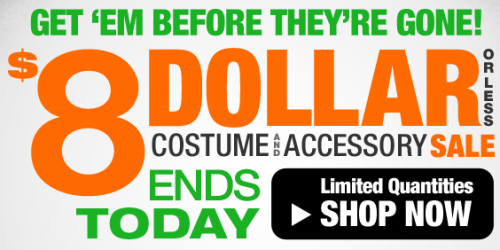 BuyCostumes: $8 or Less Costume & Accessory Sale (Last Day!)