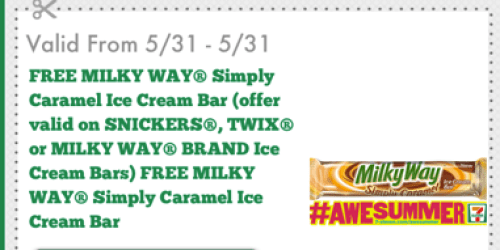 7-Eleven: FREE Milky Way Simply Caramel Ice Cream Bar Today Only (Mobile App Users Only)