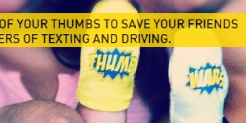 DoSomething.org: 2 Free Pairs of Anti-Texting While Driving Thumb Socks