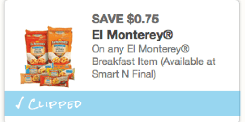Rare $0.75/1 El Monterey Breakfast Item Coupon = Single Burritos Only $0.25 Each at Walmart