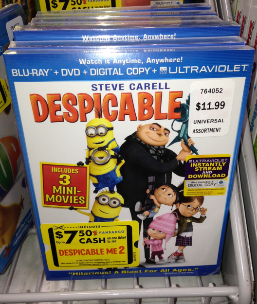 Costco Despicable Me Blu Ray Combo Pack Only 11 99 7 50 Movie Cash To See Despicable Me 2 Hip2save