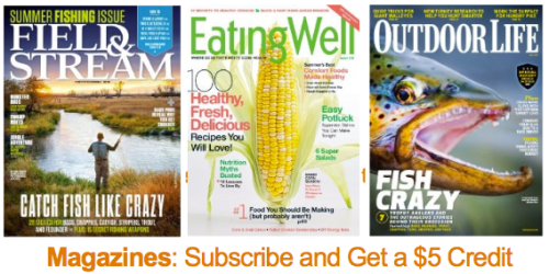 Amazon: Purchase Select Magazine Subscriptions for $5 or Less and Get a FREE $5 Amazon Credit