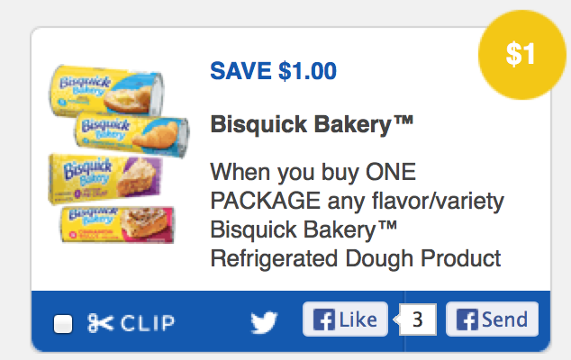 High Value $1/1 Bisquick Bakery Refrigerated Dough Product Coupon ...