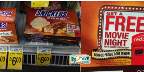 Safeway & Affiliates: Snickers Ice Cream Bars 6-Pack Only $1 (+ FREE Redbox Rental)