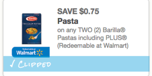 New $0.75/2 Barilla Pasta Coupon = Whole Grain Linguine Possibly Only $0.61 Each at Walmart