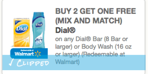 Buy 2 Get 1 Free Dial Bar or Body Wash Coupon (Reset!) = Great Deals at Walgreens, Target, & CVS