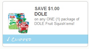 New $1/1 Dole Fruit Squish 'ems Coupon = Only $1.68 at Walmart