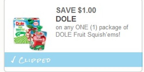 New $1/1 Dole Fruit Squish ’ems Coupon = Only $1.68 at Walmart