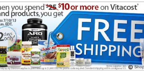 Vitacost: FREE Shipping w/ $10 Purchase of Vitacost Brand Products (Thru 7/10 Only!) = Great Deals