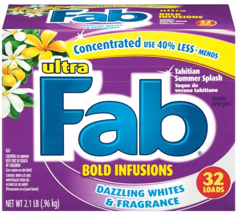 New 1/1 Fab Liquid or Powder Laundry Detergent Coupon = Only 1.50 at