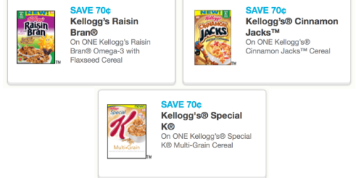5 New $0.70/1 Kellogg’s Cereal Coupons = Great Deals at Walgreens & Rite Aid