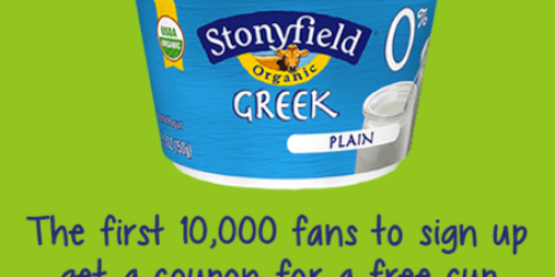 Free Cup of Stonyfield Greek Yogurt Coupon – Facebook (1st 10,000)
