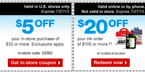 Staples: $5 Off In-Store Purchase Of $30 + More