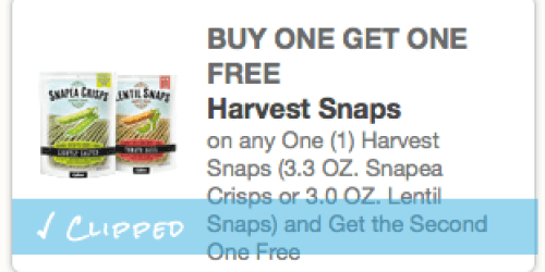 Buy 1 Bag Of Harvest Snaps, Get 1 FREE Coupon (Reset?) = Only $0.68 Each at Walmart