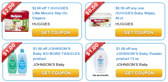 New Huggies & Johnson's Baby Coupons + Great Deal on Johnson's Products ...