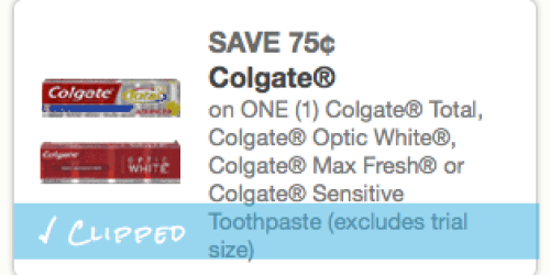 $0.75/1 Colgate Toothpate Coupon Still Available = Inexpensive Toothpaste at CVS (Thru 8/3) & Walgreens (Starting 8/4)