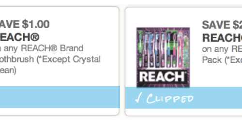 Reach Toothbrush Coupons (Reset?) = Better Than Free at Walgreens + CVS & Target Deals