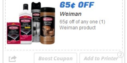Rare $1/1 Weiman Product Coupon = Weiman Cook Top Scrubbing Pads Only $0.97 Each at Walmart
