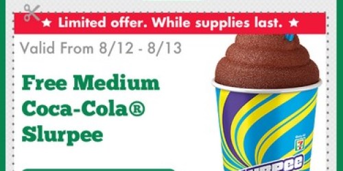 7-Eleven: FREE Medium Coca-Cola Slurpee for Mobile App Users (Valid 8/12-8/13 Only)