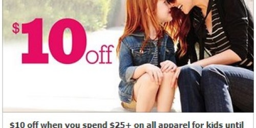 Kohl’s: *HOT* $10 Off $25 Kid’s Apparel Coupon (+ 20% Off Entire Purchase Stackable Coupon!)