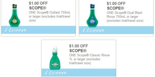 *HOT* $1/1 Scope Mouthwash Coupons = As Low As Only 33¢ Per Bottle at Walgreens (Through 8/17!)