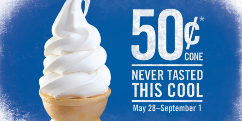 Burger King: 50¢ Ice Cream Cones or Cups (Extended Through September 1st)