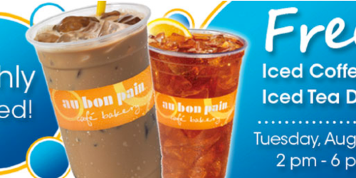 Au Bon Pain: FREE Iced Coffee or Iced Tea From 2PM-6PM (August 6th Only!)