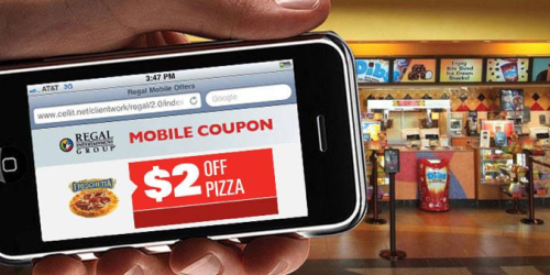 $2 Off Pizza at Regal Cinemas (Mobile Offer) + $1 Off Candy with Coca-Cola Drink Purchase at Cinemark