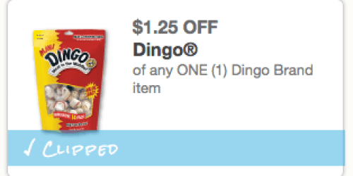 High Value $1.25/1 ANY Dingo Brand Item Coupon = Original Mini Dog Treats Only $0.53 Each at Walmart