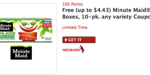 My Coke Rewards: Free Minute Maid Juice Boxes 10 Pack Coupon Only 100 Points (Today Only)